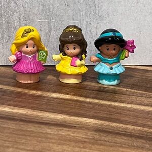 Disney Princess fisher price little people Figurine Set - Pink, Yellow, Blue